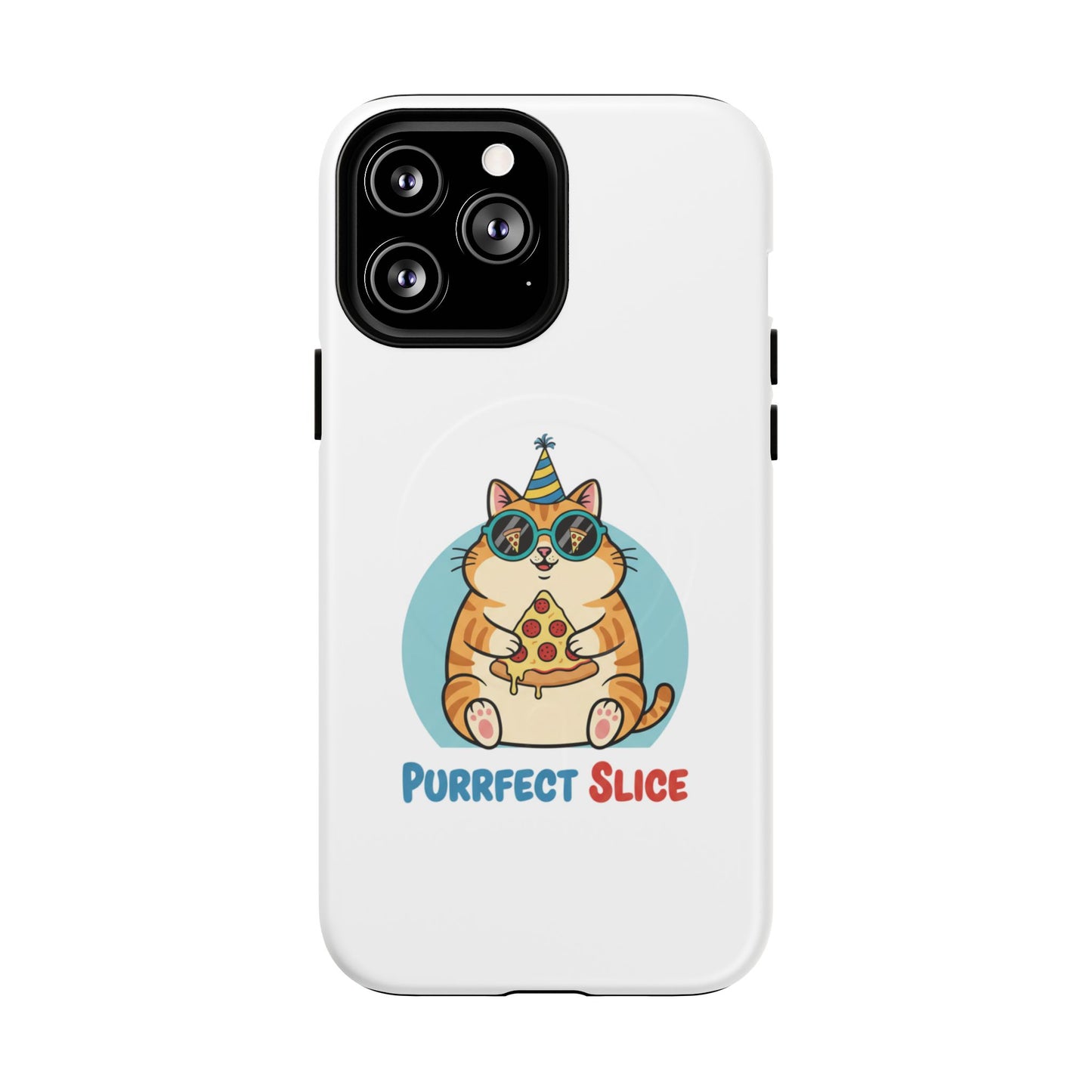 Purrfect Slice Cat Phone Case — Cute Pizza Cat Magnetic Tough Case