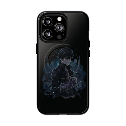 Solo Leveling Magnetic Phone Case — Dark Anime Boy Art, Protective Tough MagCase