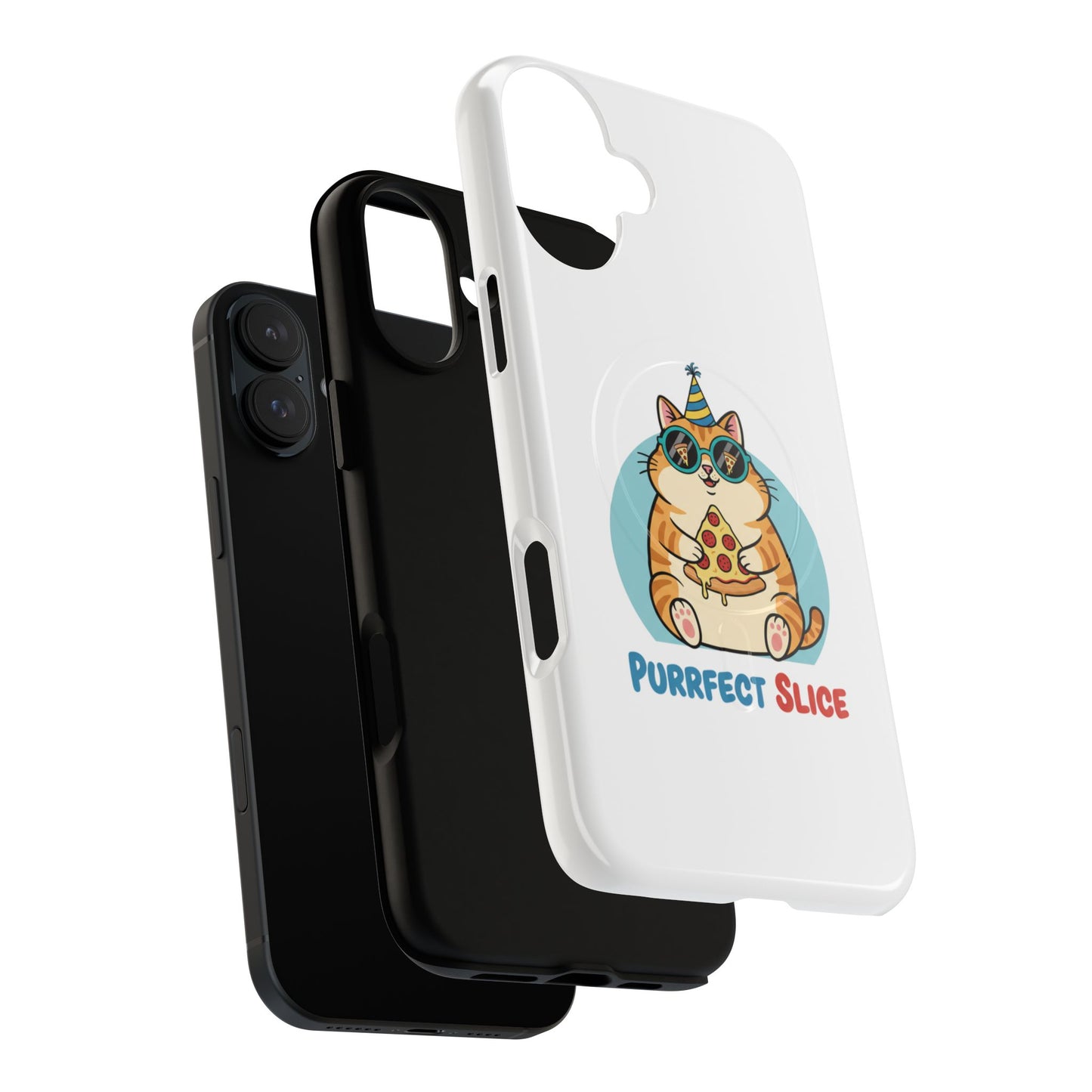 Purrfect Slice Cat Phone Case — Cute Pizza Cat Magnetic Tough Case