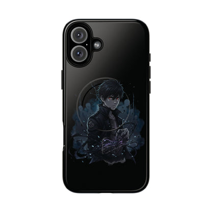 Solo Leveling Magnetic Phone Case — Dark Anime Boy Art, Protective Tough MagCase
