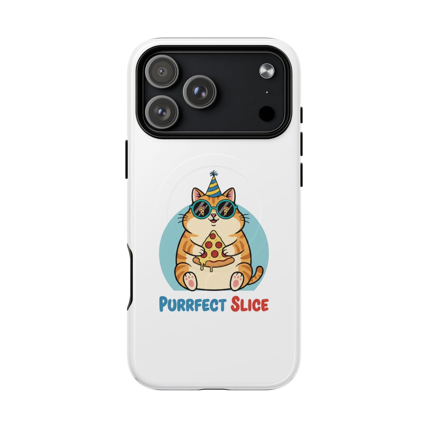 Purrfect Slice Cat Phone Case — Cute Pizza Cat Magnetic Tough Case