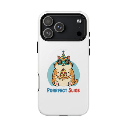 Purrfect Slice Cat Phone Case — Cute Pizza Cat Magnetic Tough Case