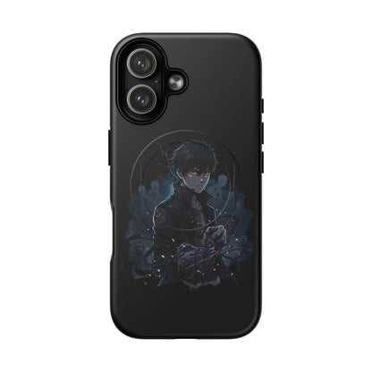Solo Leveling Magnetic Phone Case — Dark Anime Boy Art, Protective Tough MagCase