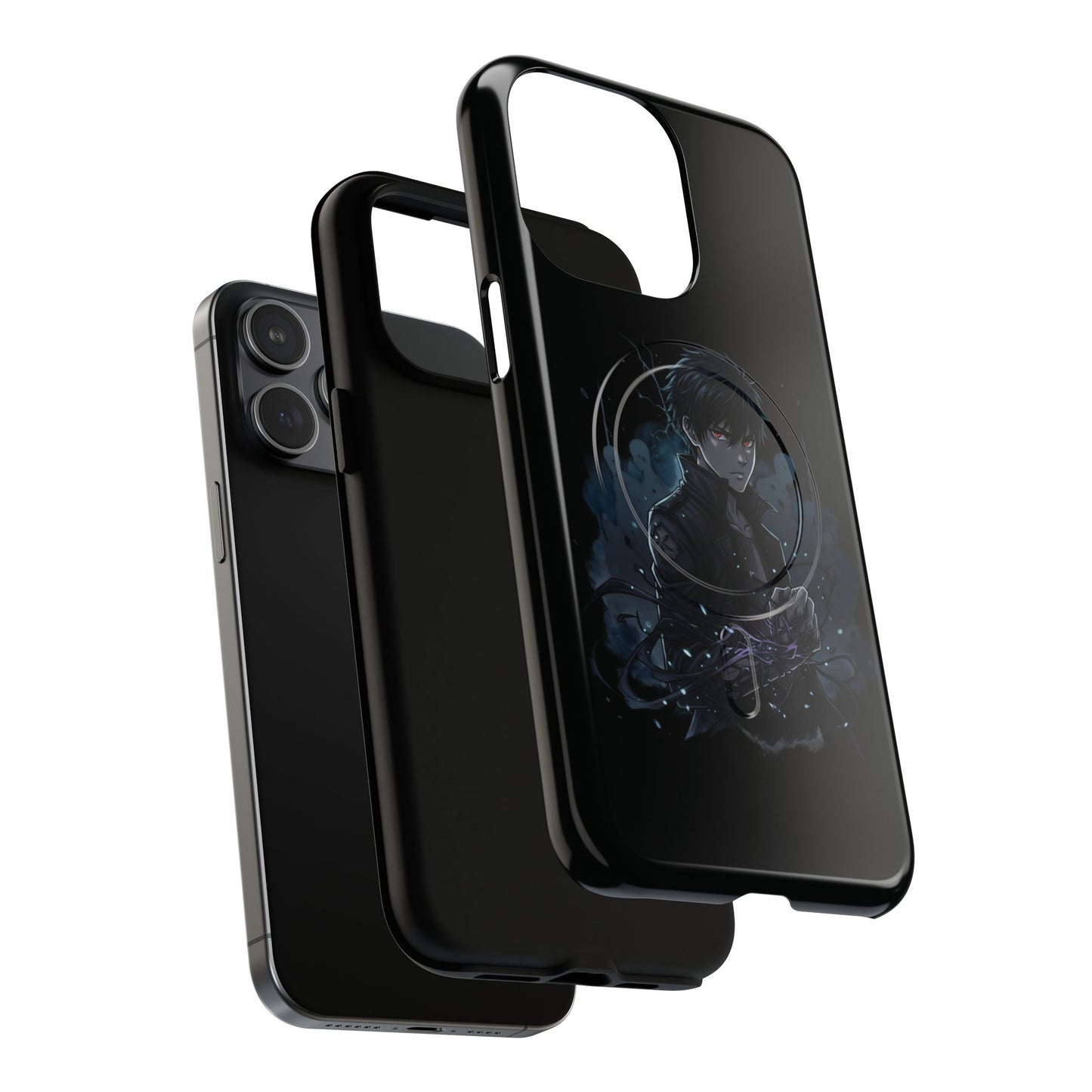 Solo Leveling Magnetic Phone Case — Dark Anime Boy Art, Protective Tough MagCase