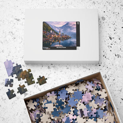 Scenic Alpine Lake Jigsaw Puzzle — Hallstatt Village 110/252/520/1014pc