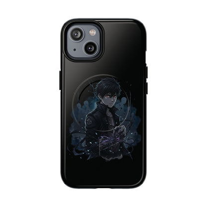 Solo Leveling Magnetic Phone Case — Dark Anime Boy Art, Protective Tough MagCase