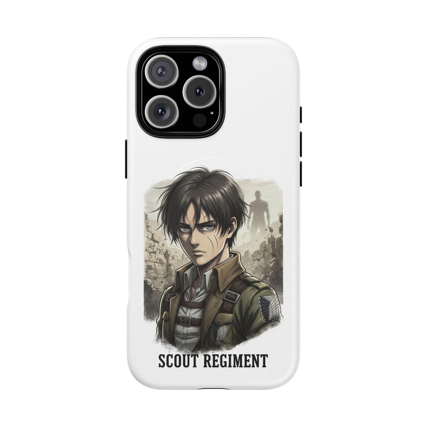 Attack On Titan Tough Magnetic Phone Case — Anime Survey Corps Design