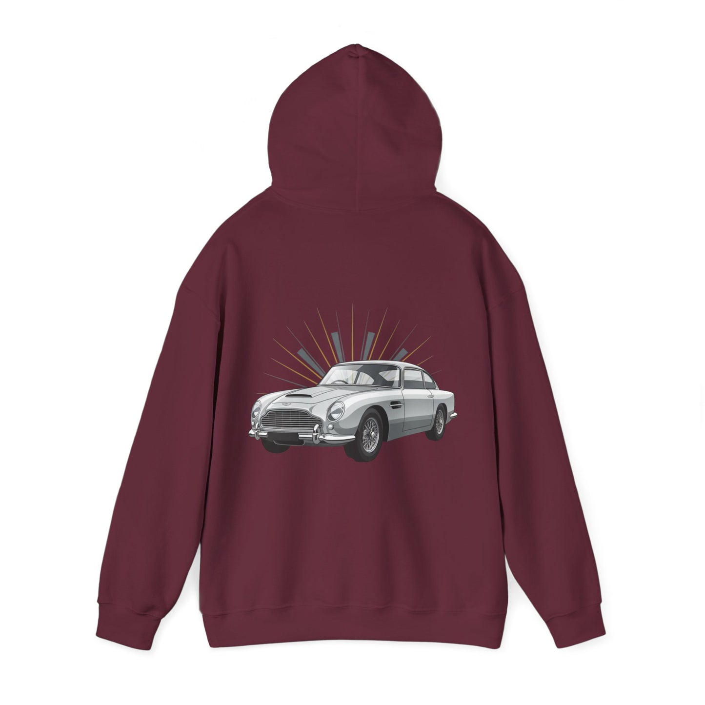 Aston Martin DB5 Retro Car Hoodie — Classic Vintage Sports Car Sweatshirt