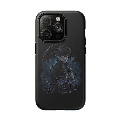 Solo Leveling Magnetic Phone Case — Dark Anime Boy Art, Protective Tough MagCase