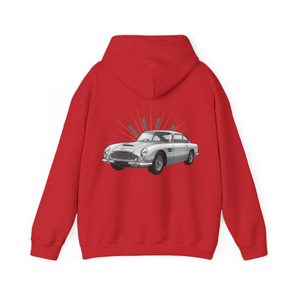 Aston Martin DB5 Retro Car Hoodie — Classic Vintage Sports Car Sweatshirt