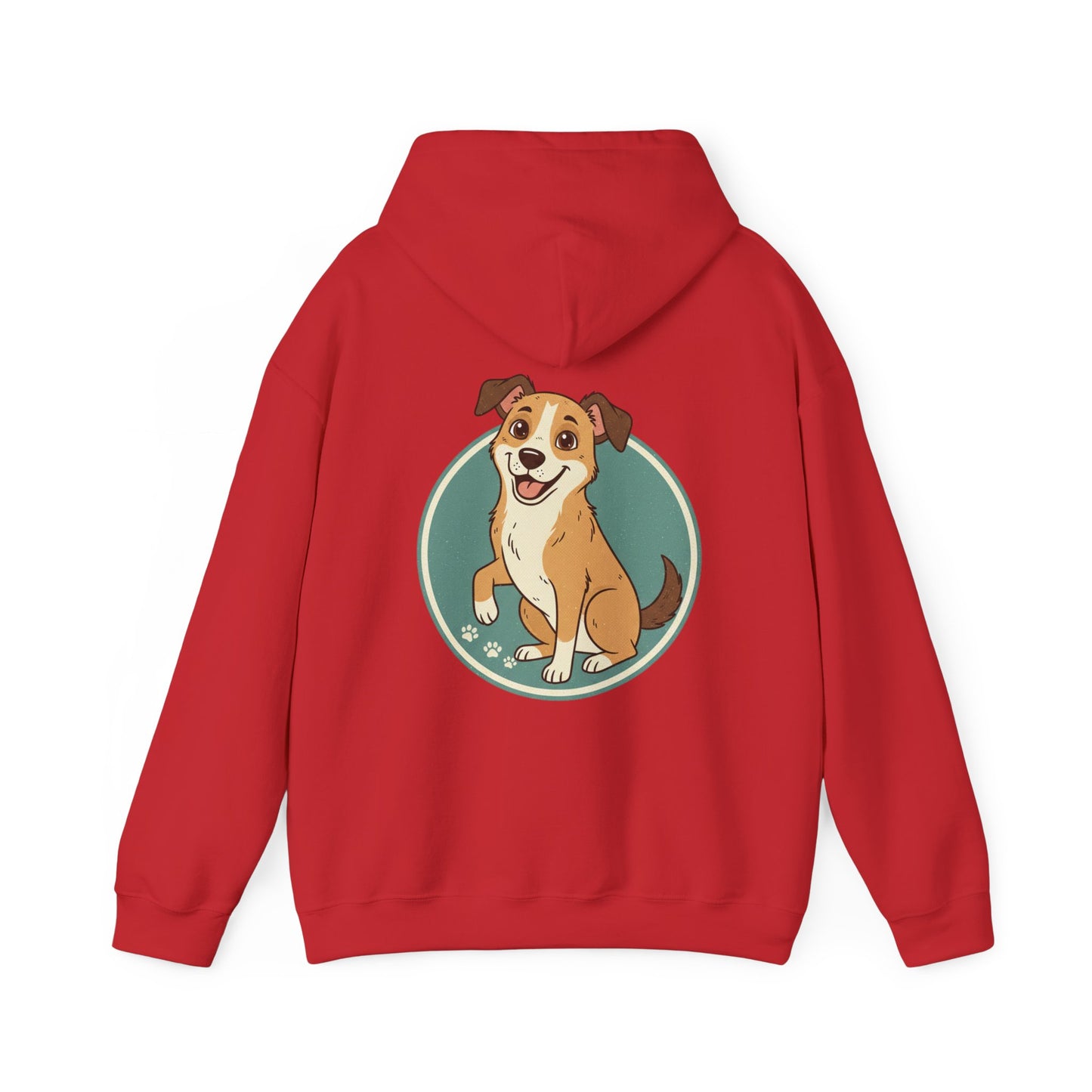 Cute Happy Dog Hoodie – Cartoon Puppy Graphic Pullover for Dog Lovers