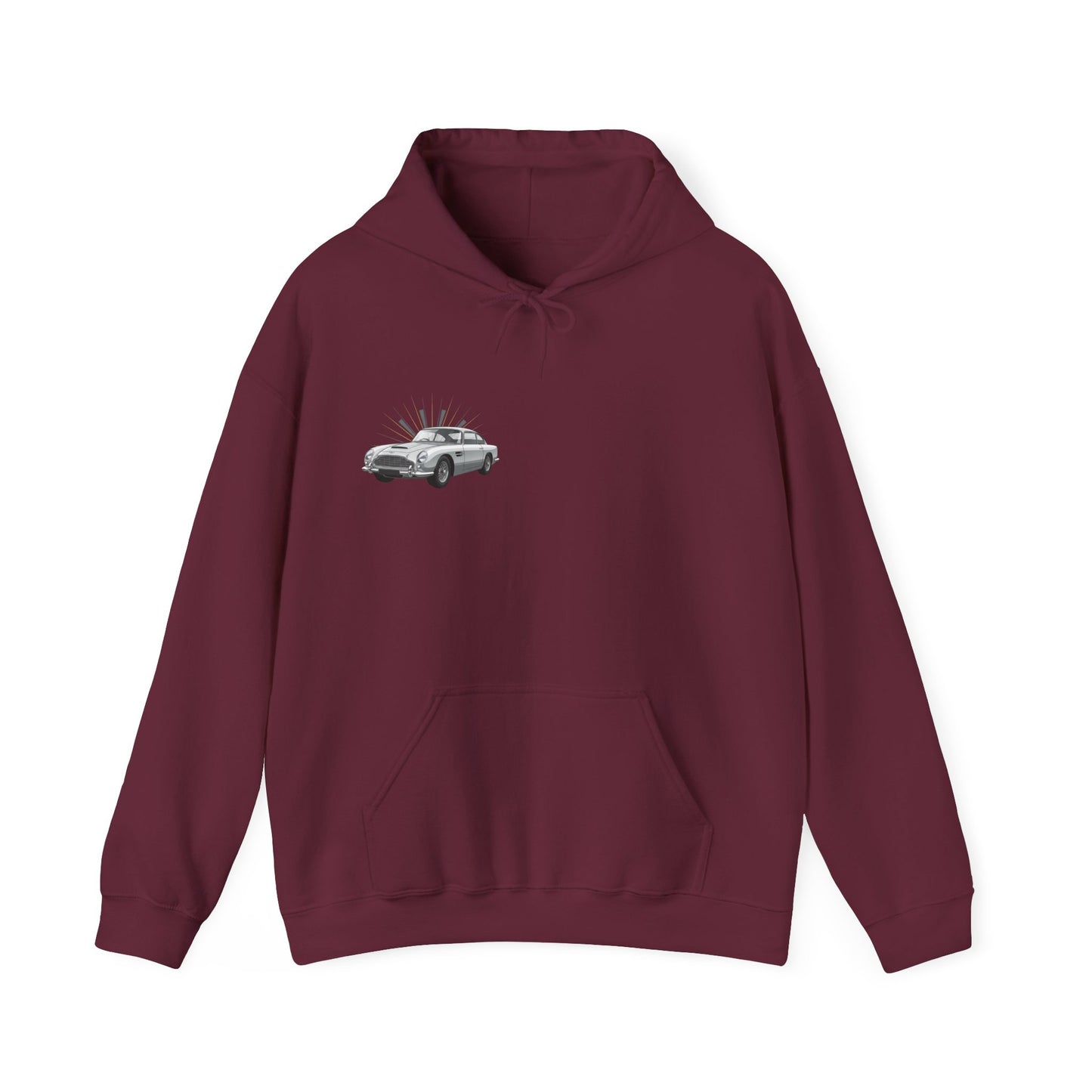 Aston Martin DB5 Retro Car Hoodie — Classic Vintage Sports Car Sweatshirt