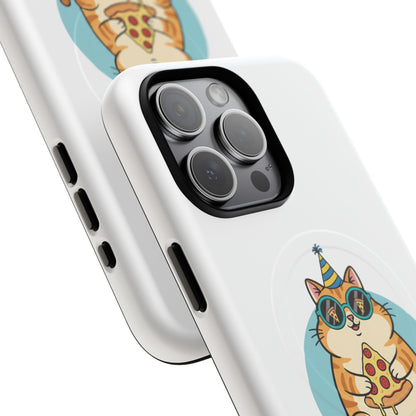 Purrfect Slice Cat Phone Case — Cute Pizza Cat Magnetic Tough Case
