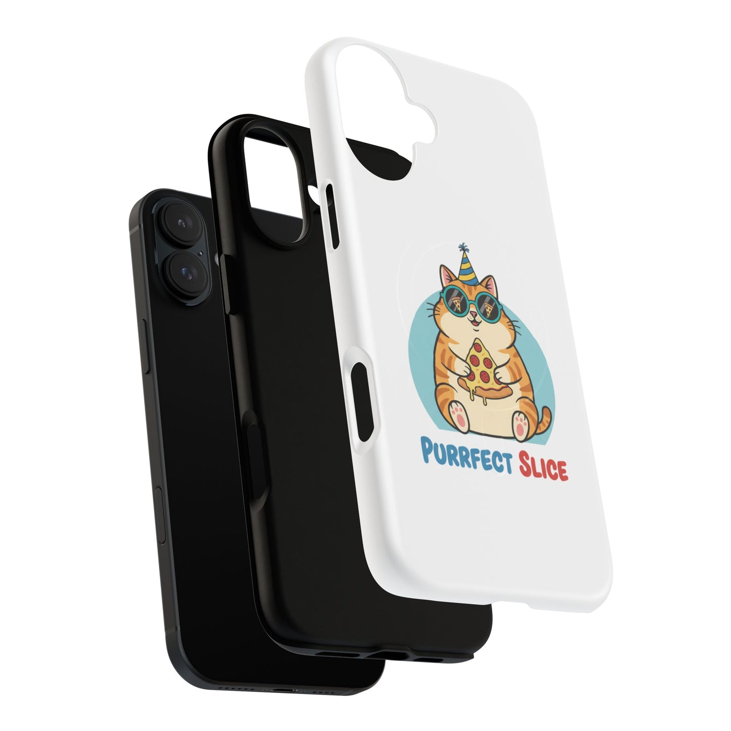 Purrfect Slice Cat Phone Case — Cute Pizza Cat Magnetic Tough Case