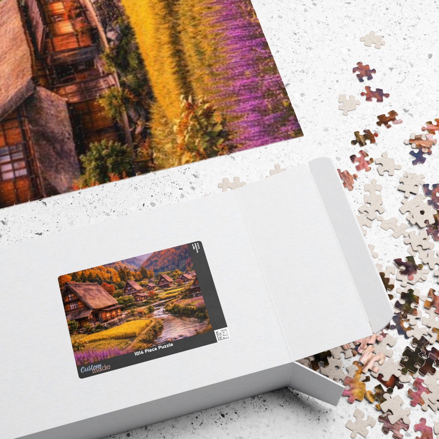 Autumn Mountain Village Jigsaw Puzzle — Scenic 110/252/520/1014-Piece Puzzle