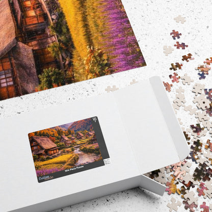 Autumn Mountain Village Jigsaw Puzzle — Scenic 110/252/520/1014-Piece Puzzle