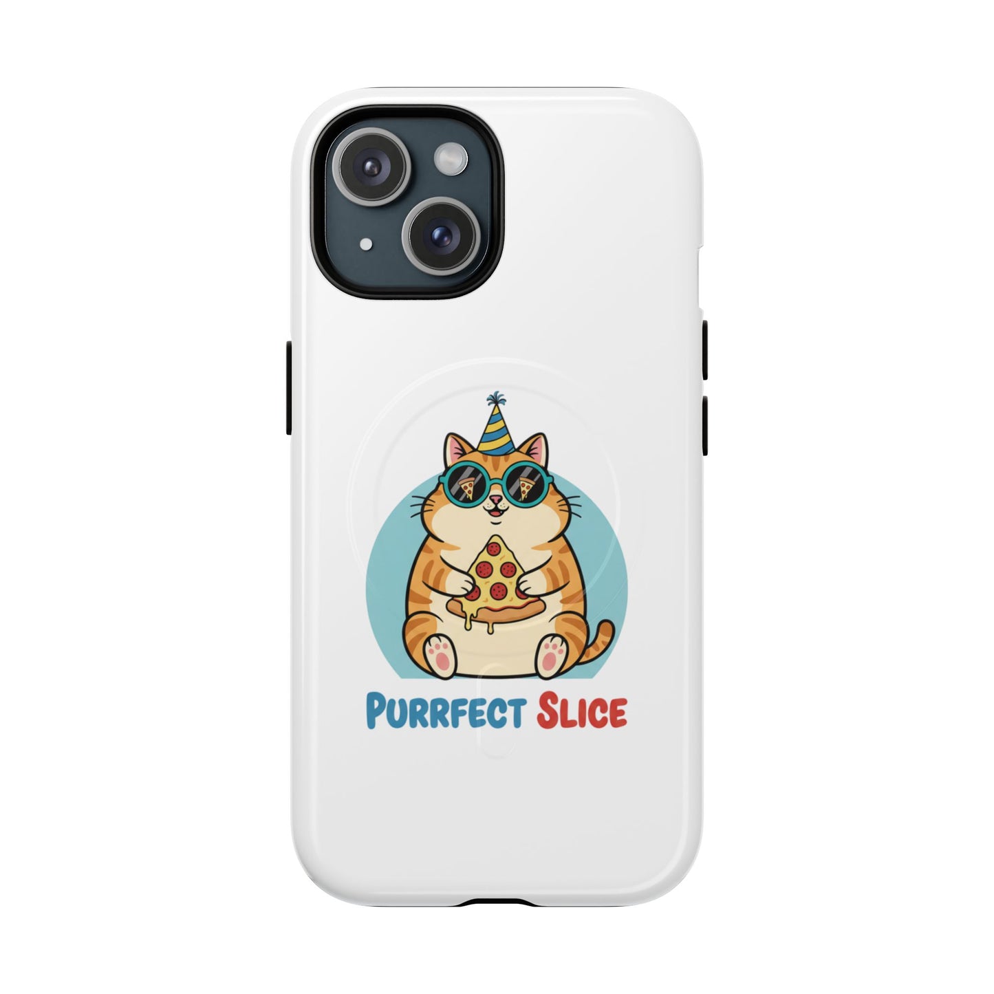 Purrfect Slice Cat Phone Case — Cute Pizza Cat Magnetic Tough Case