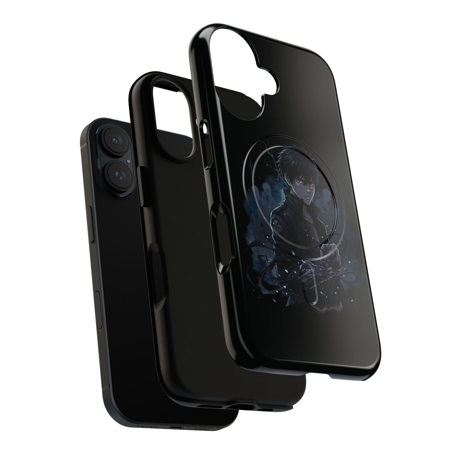 Solo Leveling Magnetic Phone Case — Dark Anime Boy Art, Protective Tough MagCase