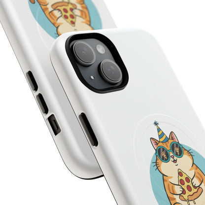 Purrfect Slice Cat Phone Case — Cute Pizza Cat Magnetic Tough Case