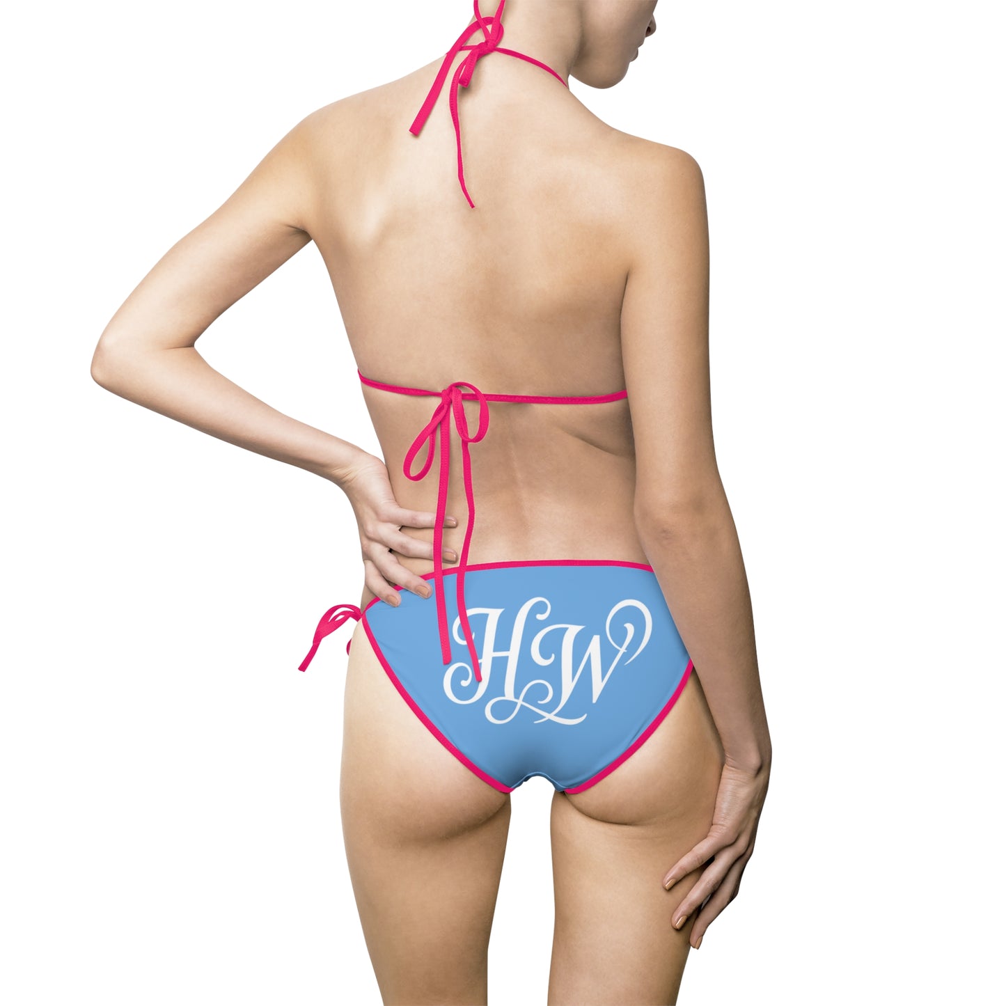 HW Monogram Tie-Side Bikini - Light Blue