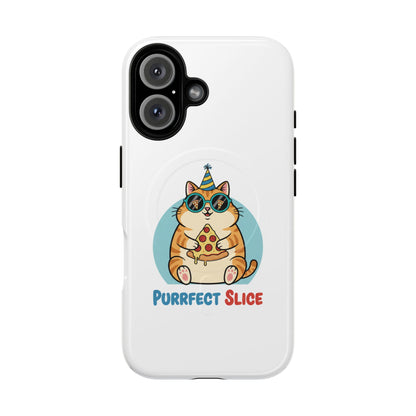 Purrfect Slice Cat Phone Case — Cute Pizza Cat Magnetic Tough Case