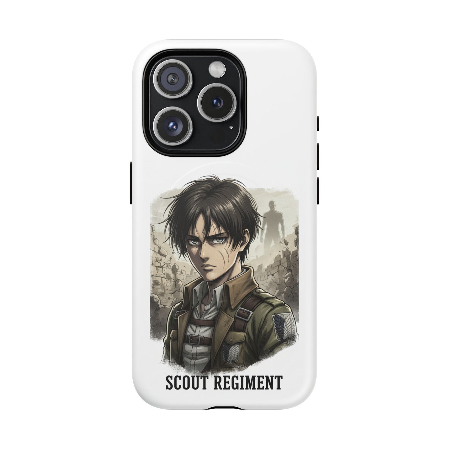 Attack On Titan Tough Magnetic Phone Case — Anime Survey Corps Design