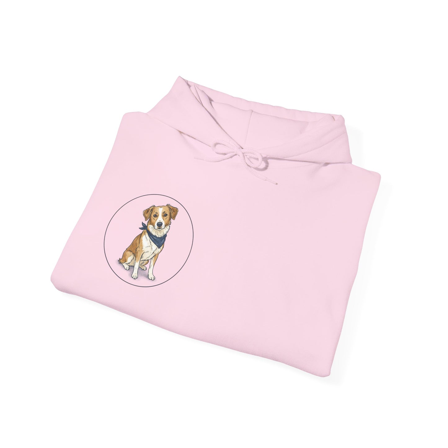 Dog Portrait Hoodie – Watercolor Puppy with Bandana Pullover