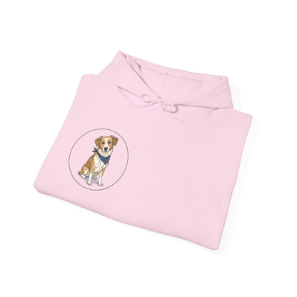 Dog Portrait Hoodie – Watercolor Puppy with Bandana Pullover