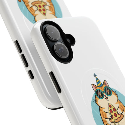 Purrfect Slice Cat Phone Case — Cute Pizza Cat Magnetic Tough Case