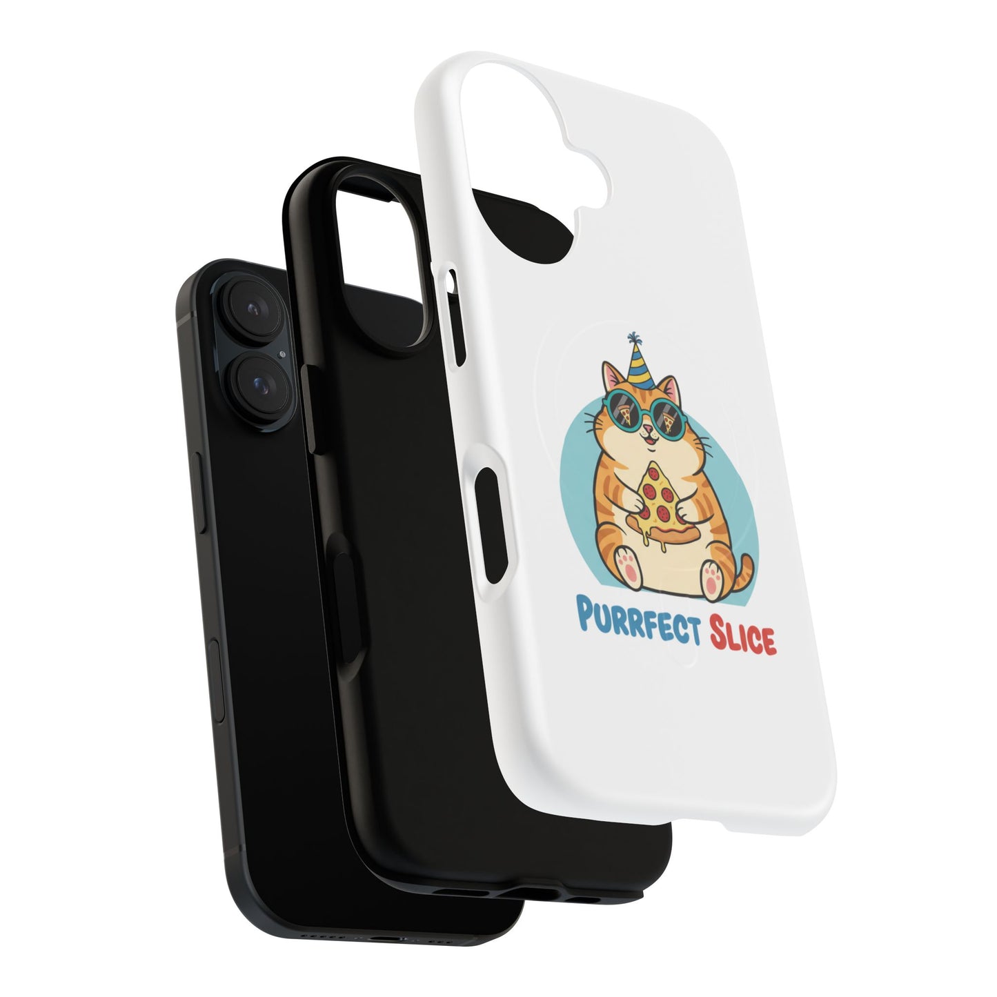 Purrfect Slice Cat Phone Case — Cute Pizza Cat Magnetic Tough Case