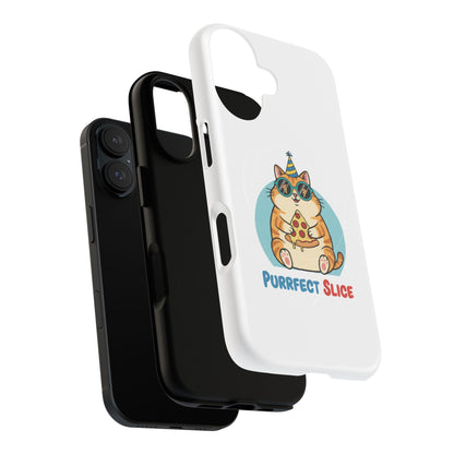 Purrfect Slice Cat Phone Case — Cute Pizza Cat Magnetic Tough Case