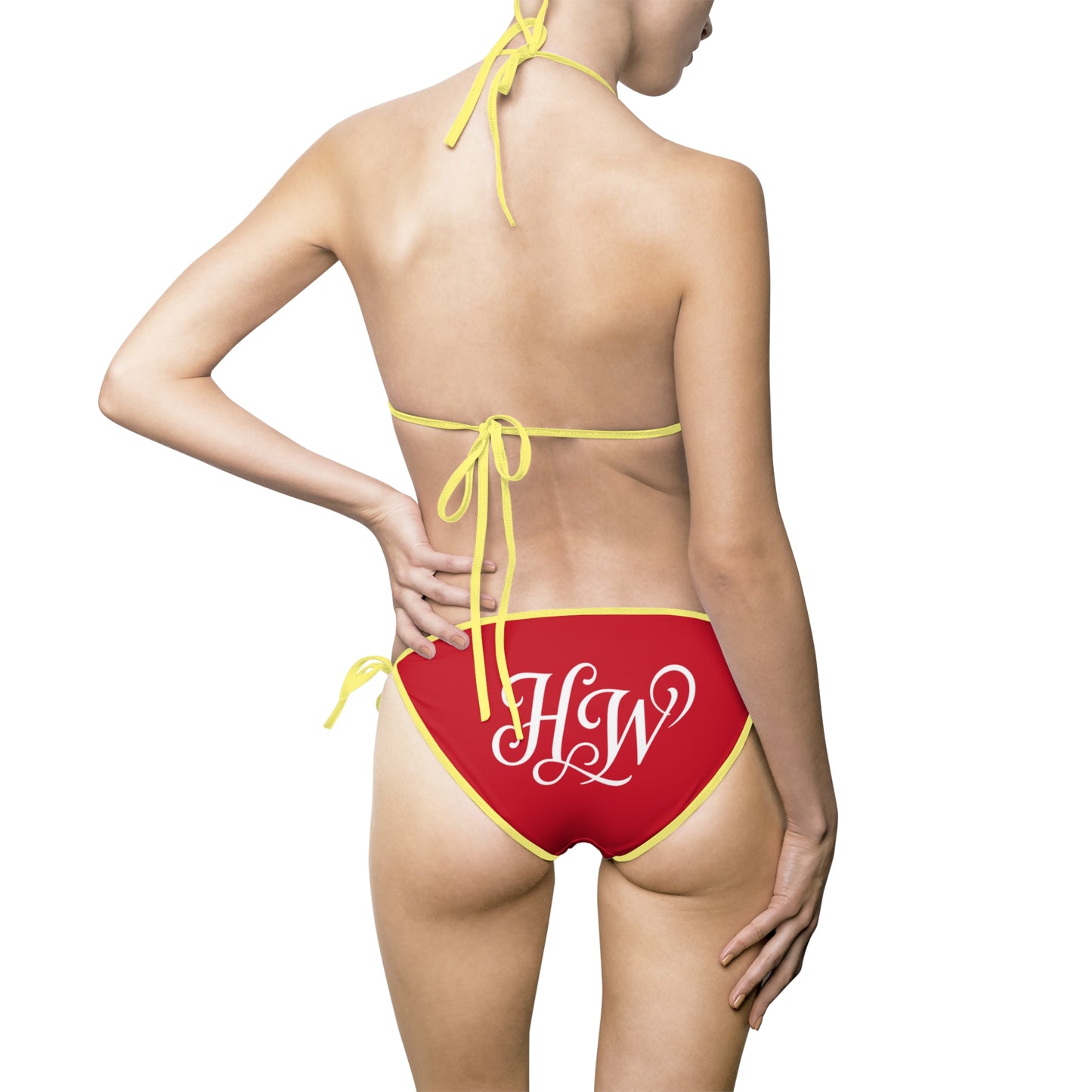 HW Monogram Tie-Side Bikini - Red