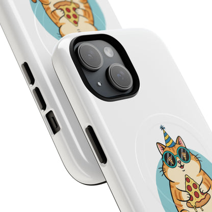 Purrfect Slice Cat Phone Case — Cute Pizza Cat Magnetic Tough Case