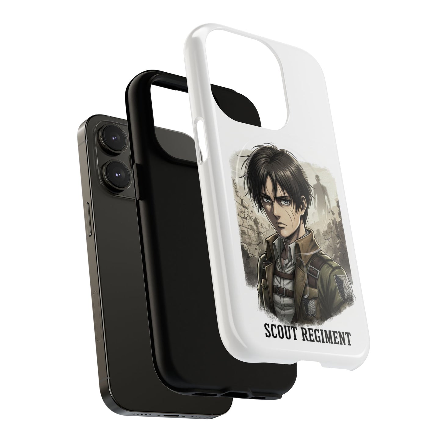 Attack On Titan Tough Magnetic Phone Case — Anime Survey Corps Design