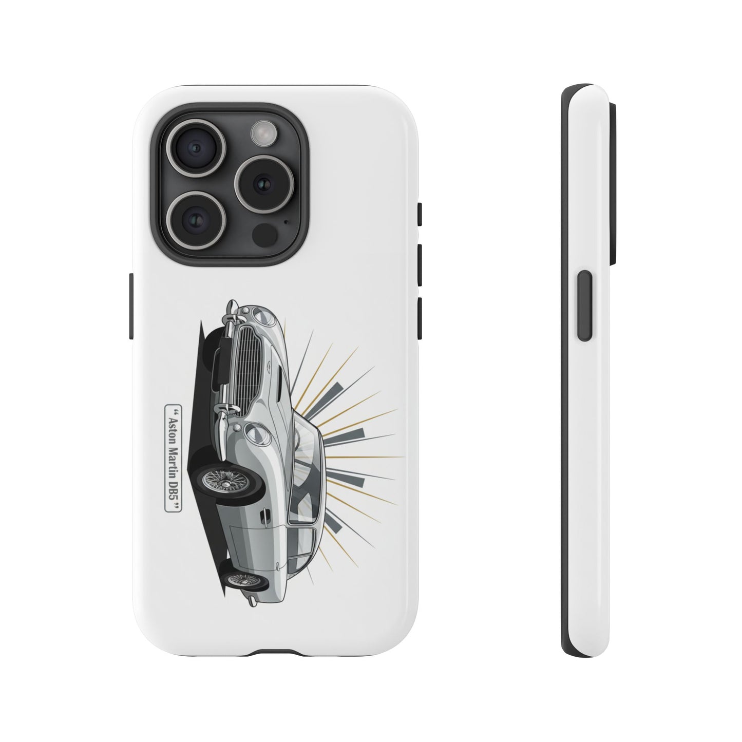 Aston Martin DB5 Tough Phone Case — 'Make Mine A V8' Retro Automotive iPhone Cover