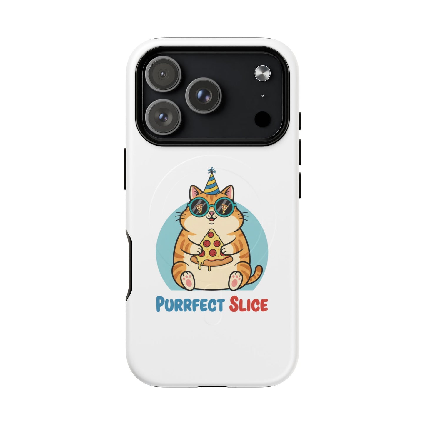 Purrfect Slice Cat Phone Case — Cute Pizza Cat Magnetic Tough Case