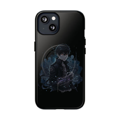 Solo Leveling Magnetic Phone Case — Dark Anime Boy Art, Protective Tough MagCase