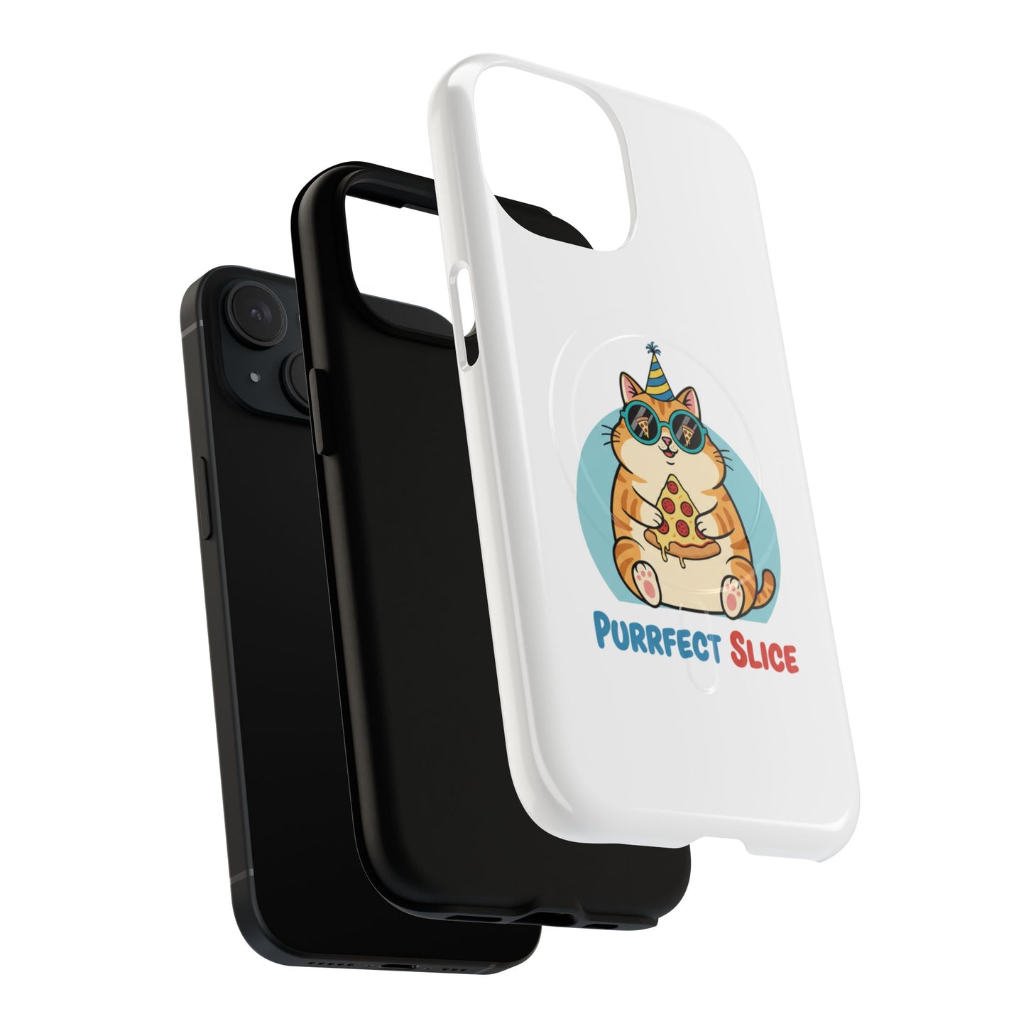 Purrfect Slice Cat Phone Case — Cute Pizza Cat Magnetic Tough Case