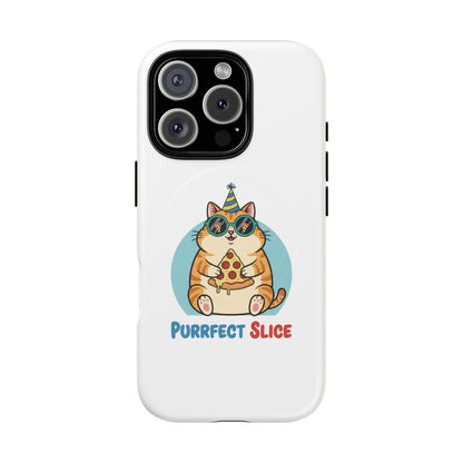 Purrfect Slice Cat Phone Case — Cute Pizza Cat Magnetic Tough Case