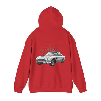 Aston Martin DB5 Retro Car Hoodie — Classic Vintage Sports Car Sweatshirt
