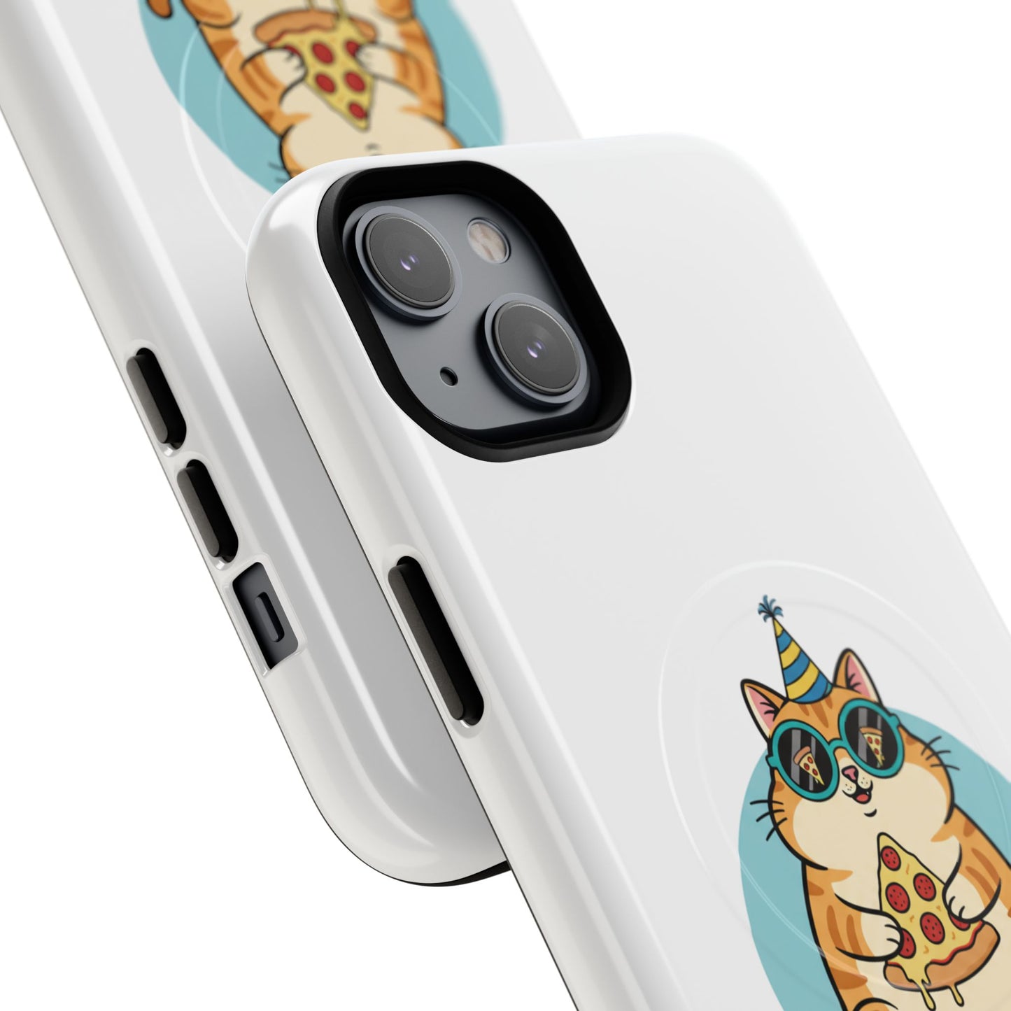 Purrfect Slice Cat Phone Case — Cute Pizza Cat Magnetic Tough Case
