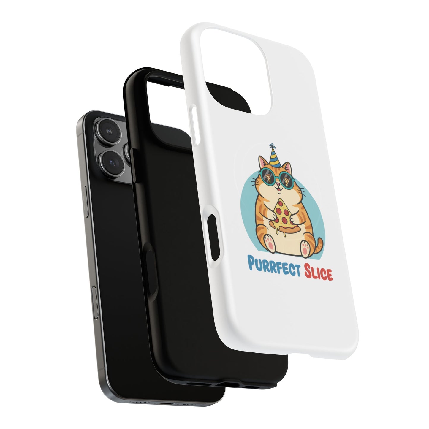 Purrfect Slice Cat Phone Case — Cute Pizza Cat Magnetic Tough Case