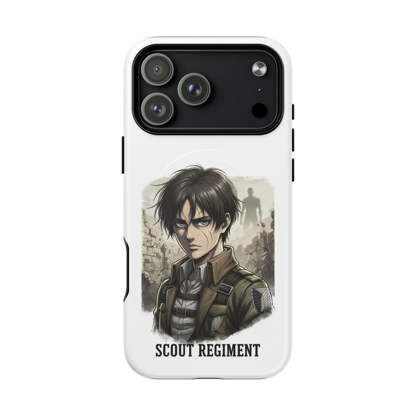 Attack On Titan Tough Magnetic Phone Case — Anime Survey Corps Design