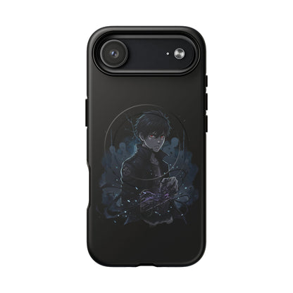 Solo Leveling Magnetic Phone Case — Dark Anime Boy Art, Protective Tough MagCase