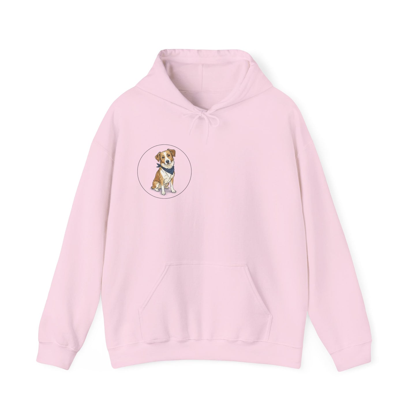 Dog Portrait Hoodie – Watercolor Puppy with Bandana Pullover