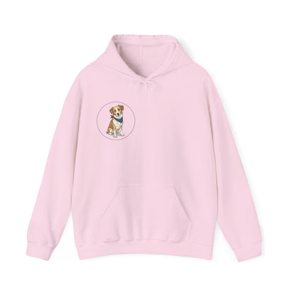 Dog Portrait Hoodie – Watercolor Puppy with Bandana Pullover