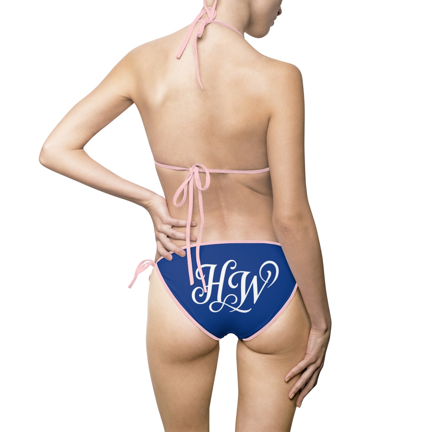 HW Monogram Tie-Side Bikini - Blue