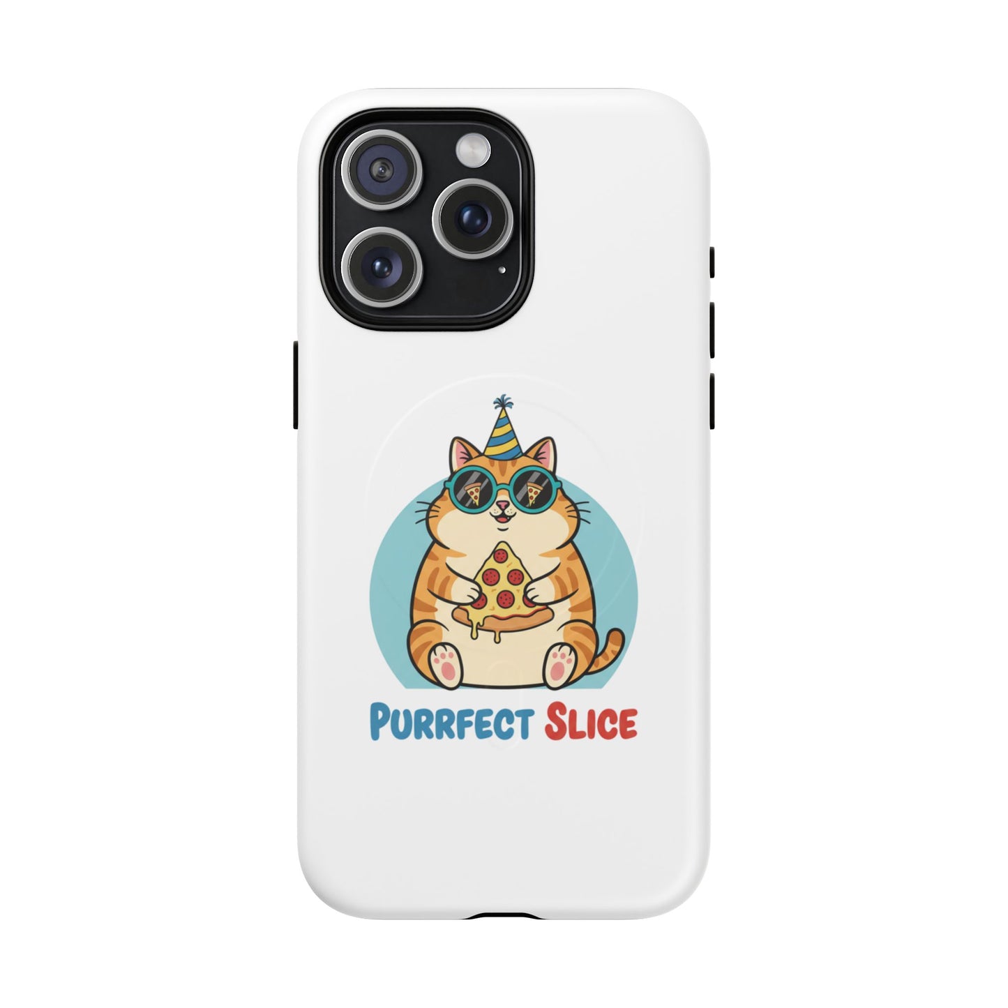 Purrfect Slice Cat Phone Case — Cute Pizza Cat Magnetic Tough Case