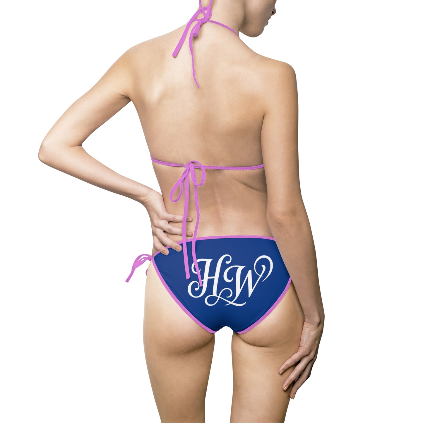 HW Monogram Tie-Side Bikini - Blue