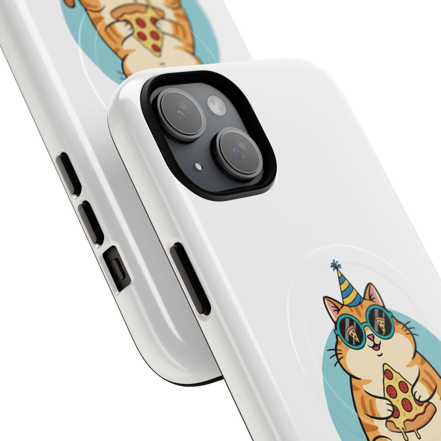 Purrfect Slice Cat Phone Case — Cute Pizza Cat Magnetic Tough Case